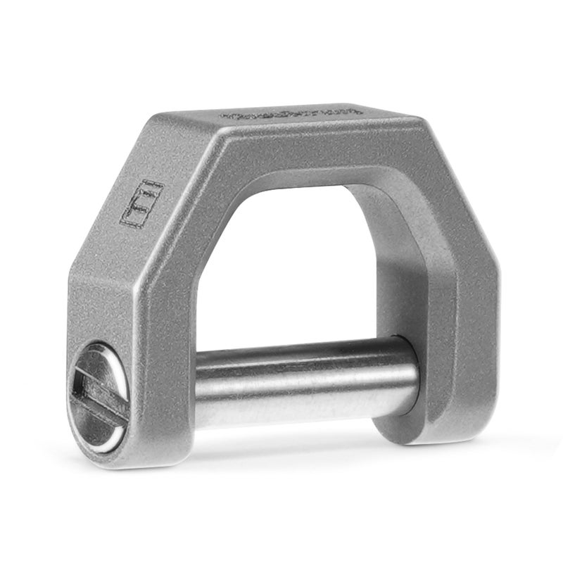 MecArmy CH2 Titanium D Shape Heavy Duty Key Ring, Key Fob Holder Keychain with Screw Shackle for Car Keys Purseï¼ˆS/M/L - Blue, S - Image 1